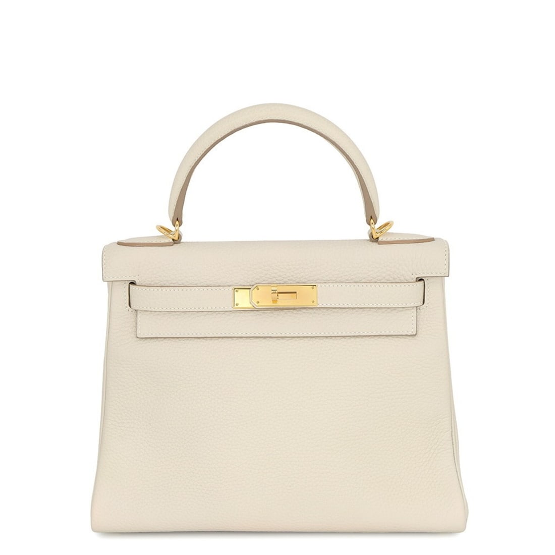 Hermes Kelly 28 Handbag, Inside Stitching, Craie, Taurillon Clemence Leather, A Stamp, HERMES 2-way: --- Catalog ---Category: SizeWeight: 890g / 1.96lb.Size (HxWxD): 20cm x 28cm x 12cm / 7.87'' x 11.02'' x 4.72''Strap Length: 90cm / 35.43''Category: DesignType: HandbagGender: WomenClosure: FlapMateri