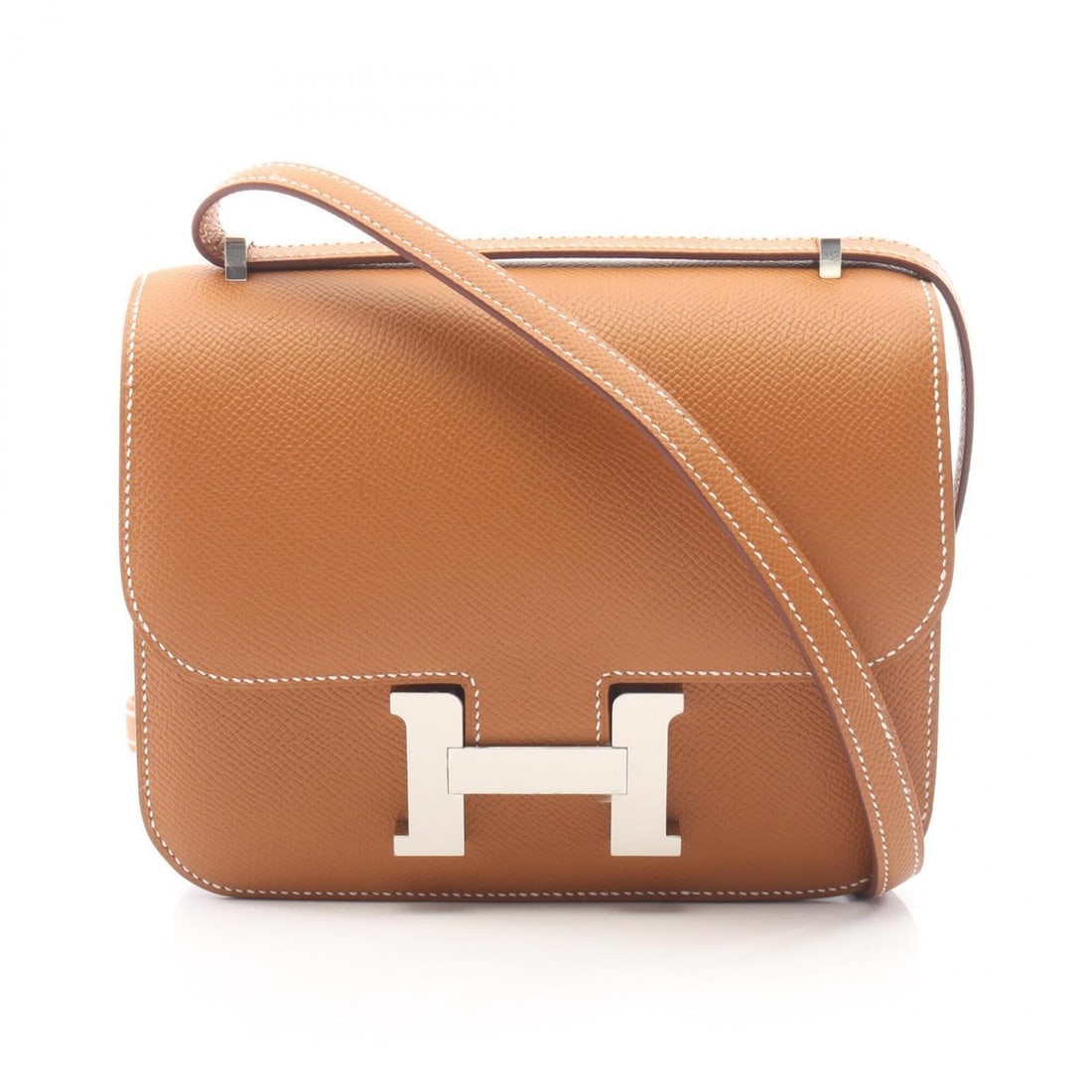 Hermes Constance 3 Mini Shoulder Bag/Handbag, Leather, Calfskin (Cowhide), Veau Epsom, Women's,: --- Catalog ---Category: SizeSize (HxWxD): 15cm x 18cm x 3cm / 5.9'' x 7.08'' x 1.18''Category: DesignType: Handbag, Shoulder bagColor: Brown, GoldGender: WomenMaterial: Epsom leather , Leather Hardwa