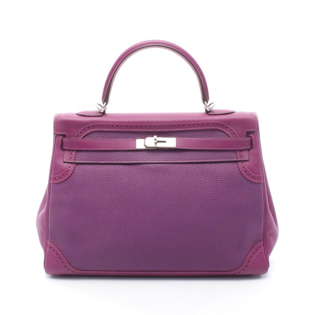 Hermes Kelly 35 Gillies, 2-way handbag, leather, calfskin (cowhide), Togo Veau Swift women's,: --- Catalog ---Category: SizeSize (HxWxD): 25cm x 35cm x 12cm / 9.84'' x 13.77'' x 4.72''Category: DesignType: HandbagColor: Anemone, PurpleGender: WomenMaterial: Togo leather Category: GeneralBrand: 