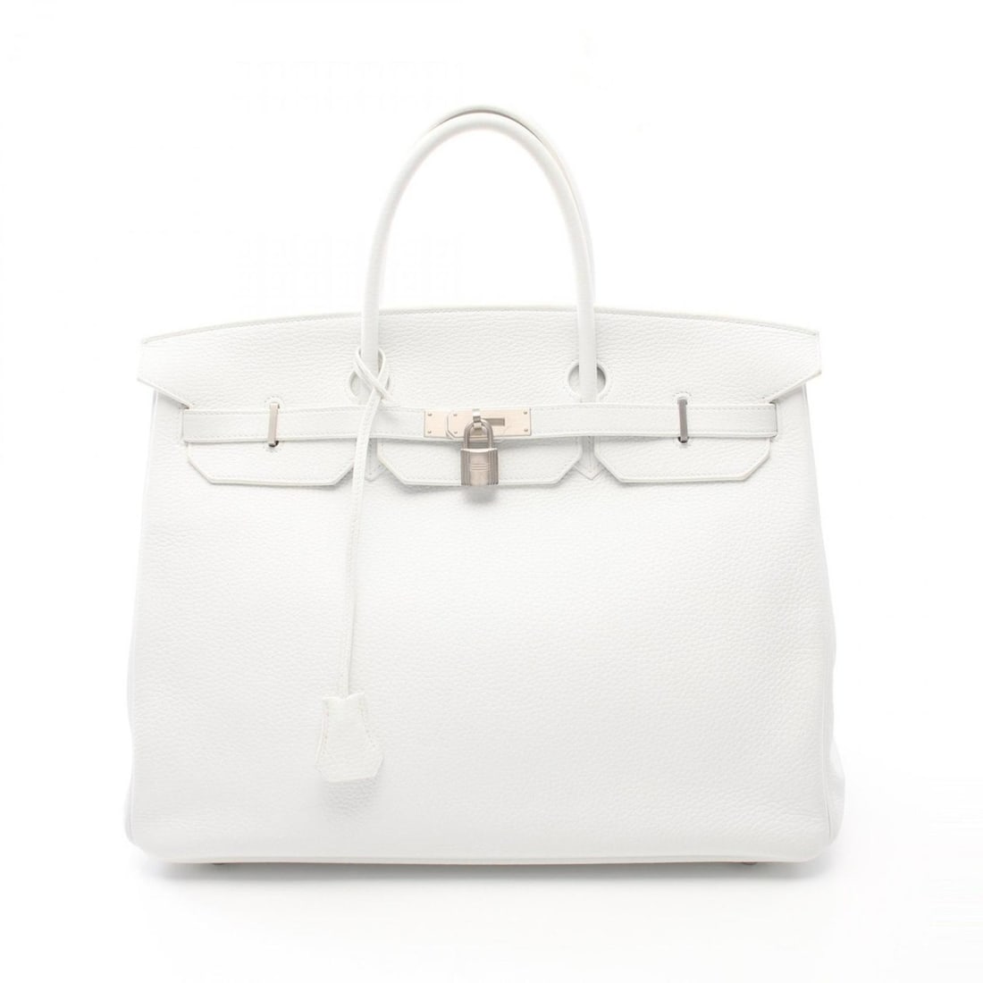 Hermes HERMES Birkin 40 Handbag Bag Taurillon Clemence Women's White: --- Catalog ---Category: SizeSize (HxWxD): 30cm x 40cm x 21cm / 11.81'' x 15.74'' x 8.26''Category: DesignType: HandbagColor: WhiteGender: WomenMaterial: Taurillon clemence leather Hardware Color: Sil