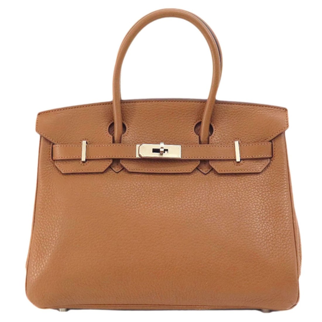 Hermes Birkin 30 Gold Handbag Taurillon Women's: --- Catalog ---Category: SizeSize (HxWxD): 23cm x 30cm x 15cm / 9.05'' x 11.81'' x 5.9''Category: DesignType: HandbagColor: BrownGender: WomenMaterial: Taurillon clemence leather Category: GeneralBran