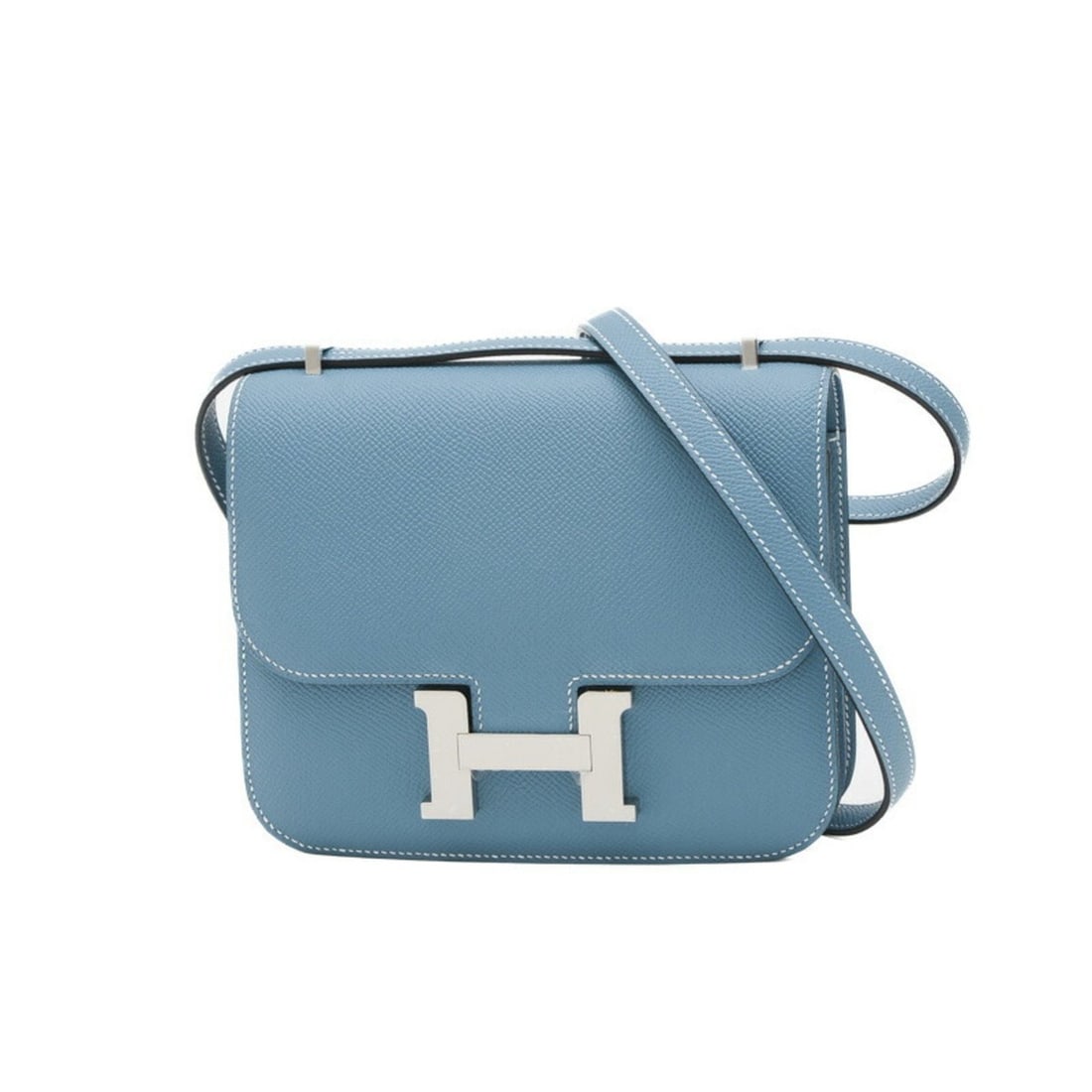 Hermes Constance 18 Miroir Shoulder Bag Epson New Blue Jean W Engraved: --- Catalog ---Category: SizeWeight: 410g / 14.46oz.Size (HxWxD): 14.5cm x 18.5cm x 5cm / 5.7'' x 7.28'' x 1.96''Strap Length: 106cm / 41.73''Category: DesignType: Shoulder bagColor: Blue jeanGender: 