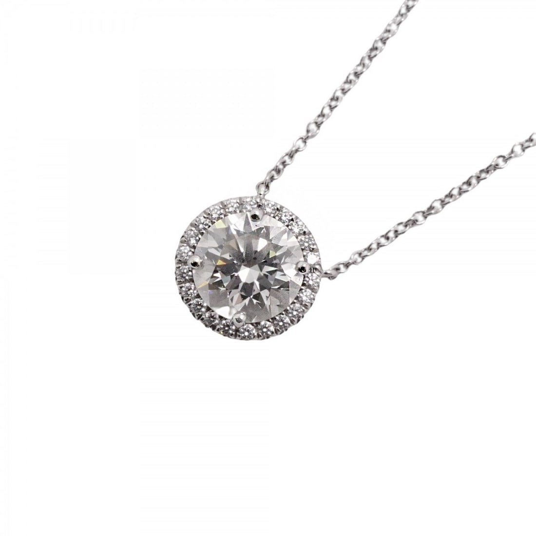 Tiffany Necklace Soleste Pt950 Platinum Diamond Ladies: --- Catalog ---Category: SizePendant Size: 7.5mm x 7.5mm / 0.29'' x 0.29''Neck Circumference: 41 cm / 16.14''Category: DesignStone: DiamondGender: WomenMaterial: Platinum 950Necklace Type: NecklaceCat