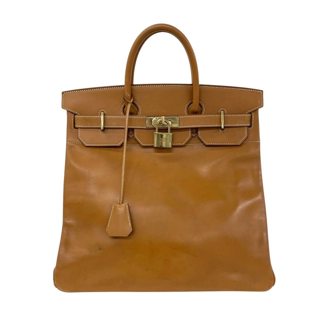 HERMES Vintage Haut à Courroies 40 Vache Handbag Business Bag Natural 30934: --- Catalog ---Category: SizeSize (HxWxD): 38cm x 38cm x 23cm / 14.96'' x 14.96'' x 9.05''Category: DesignType: HandbagColor: BrownGender: WomenMaterial: Vache leather Category: GeneralBrand: Hermes--