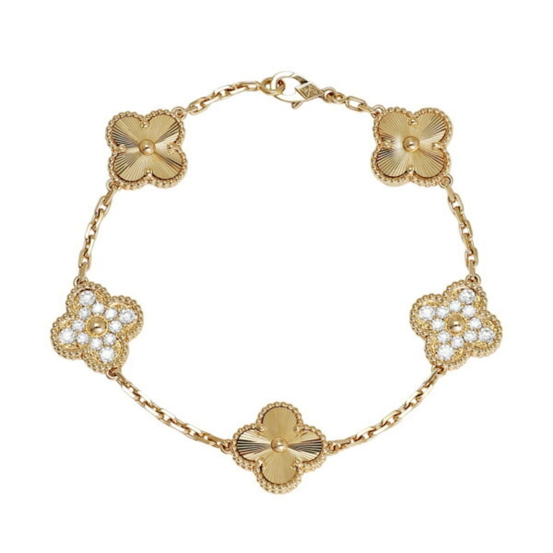 Van Cleef & Arpels Alhambra 5 motif K18YG yellow gold bracelet (1 of 14)
