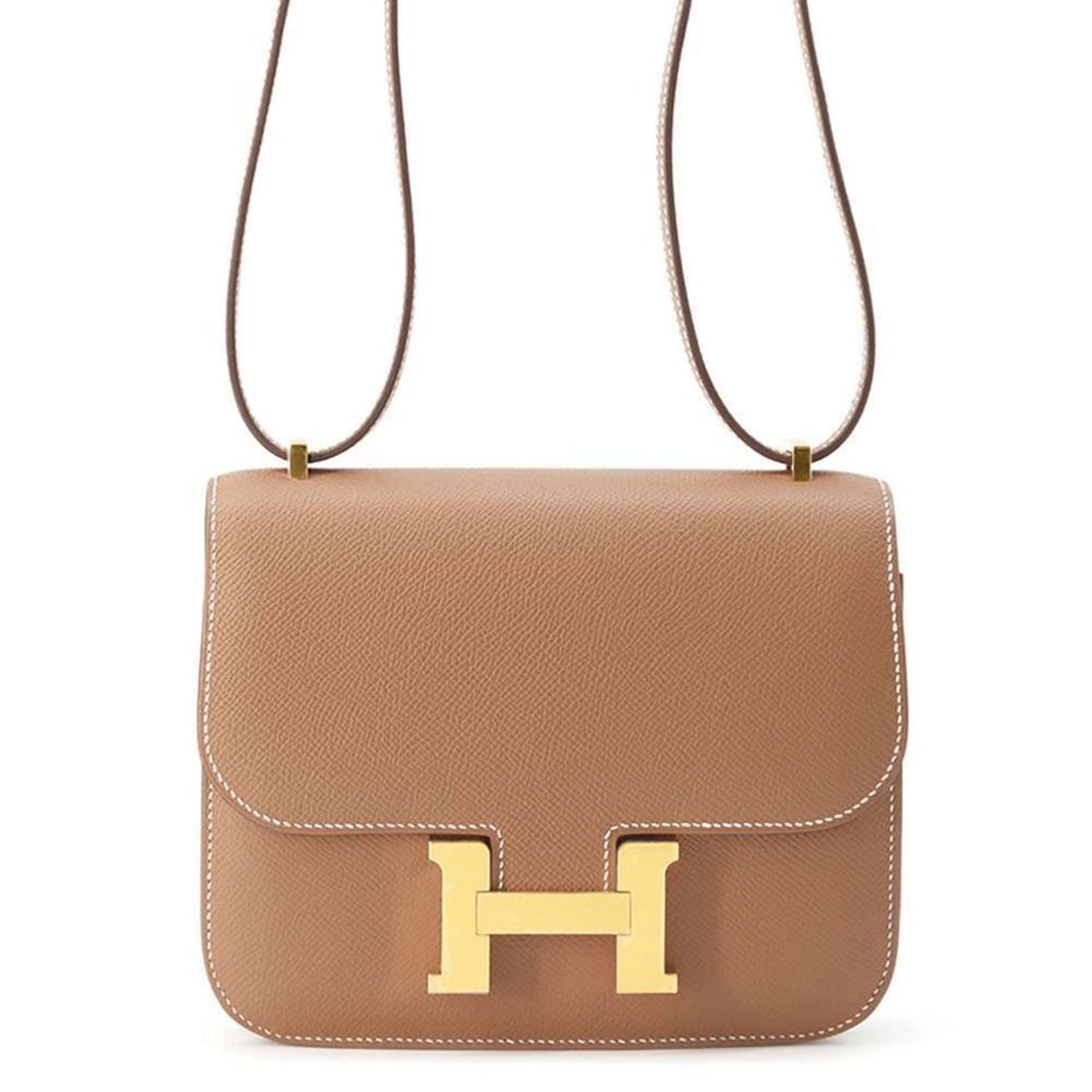 Hermes Constance 3 Miroir Gold Epson W Stamp: --- Catalog ---Category: SizeSize (HxWxD): 15cm x 18.5cm x 5cm / 5.9'' x 7.28'' x 1.96''Category: DesignType: Shoulder bagColor: BrownGender: WomenMaterial: Epsom leather Category: GeneralBrand: Herme