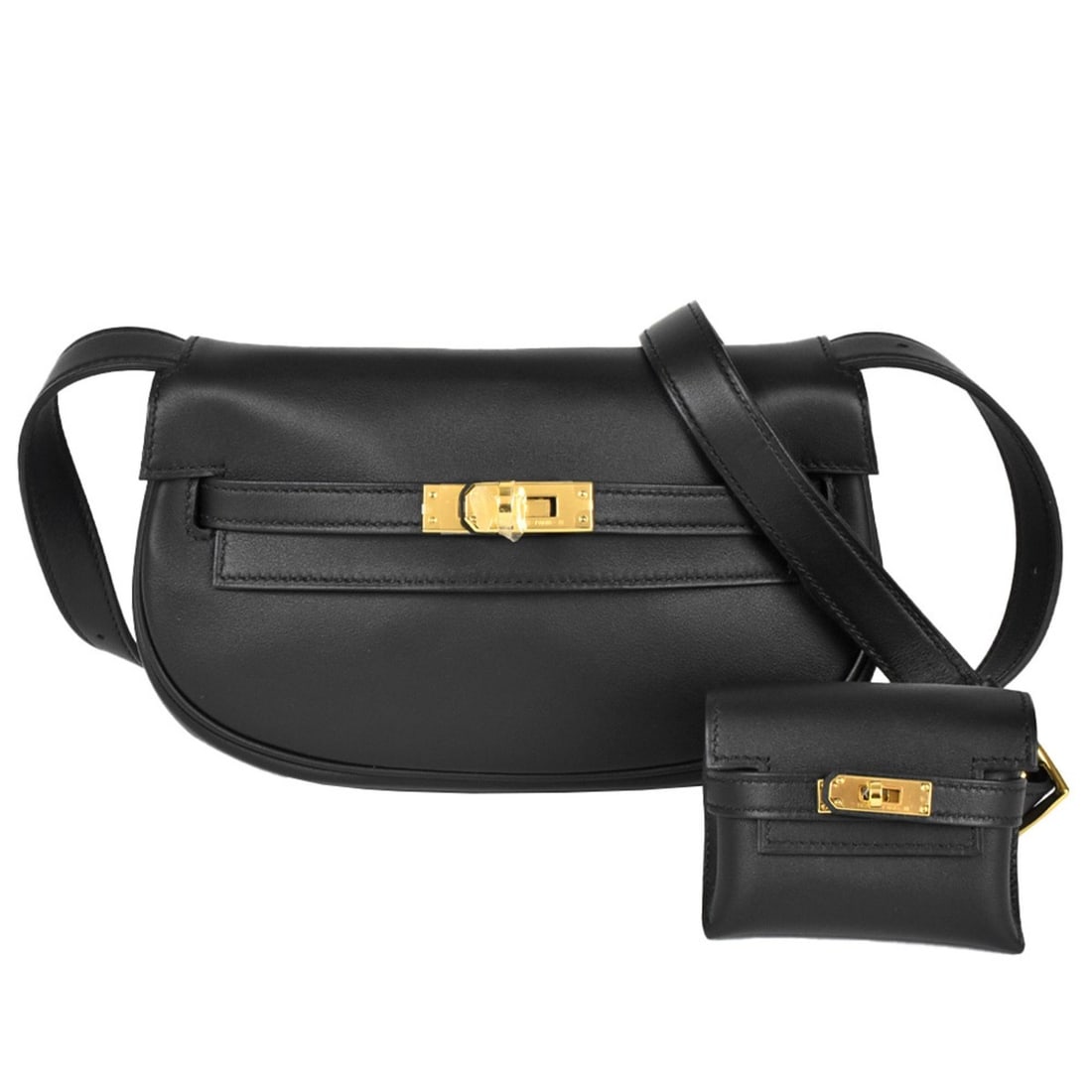 Hermes Kelly Move Shoulder Bag Swift W Engraved Black Women's: --- Catalog ---Category: SizeStrap Drop: 50cm / 19.68''Size (HxWxD): 13cm x 20cm x 6cm / 5.11'' x 7.87'' x 2.36''Category: DesignType: Shoulder bagColor: BlackGender: WomenMaterial: Swift leather Hard