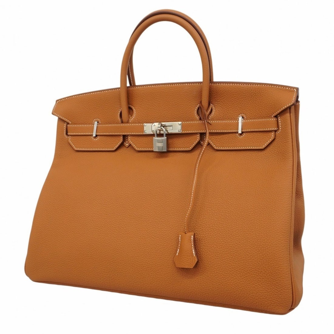 Hermes handbag Birkin 40 Togo gold Z stamped men's women's: --- Catalog ---Category: SizeSize (HxWxD): 32cm x 39.5cm x 20cm / 12.59'' x 15.55'' x 7.87''Category: DesignType: HandbagColor: GoldGender: Men,WomenMaterial: Togo leather Hardware Color: