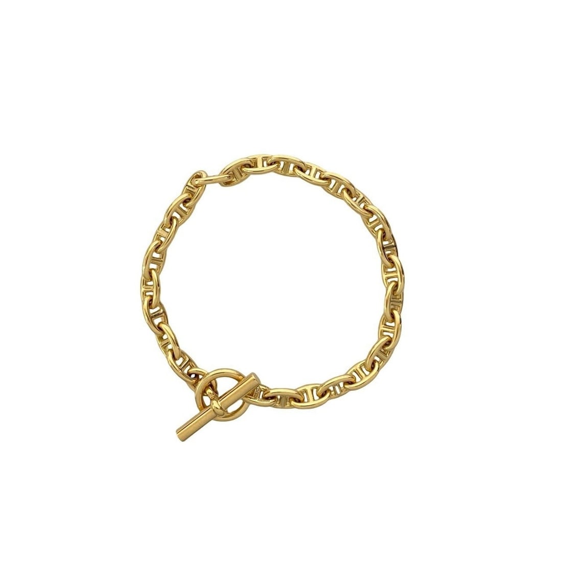 HERMES Chaine d'Ancre TPM 26-link 18K gold chain bracelet 47904 (1 of 10)