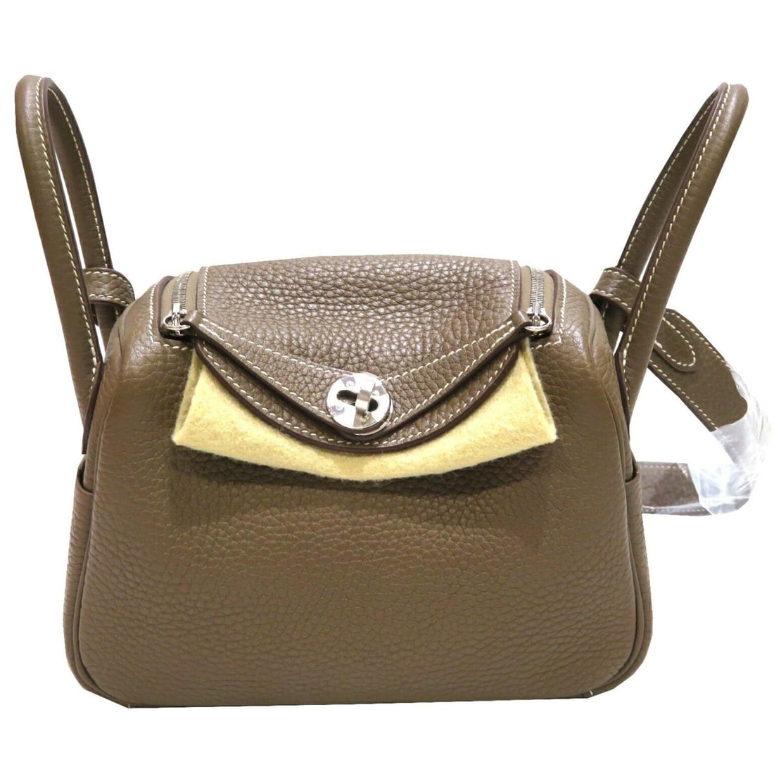 HERMES Lindy 20 Etoupe (Silver hardware) Taurillon Women's Men's H3 (1 of 17)