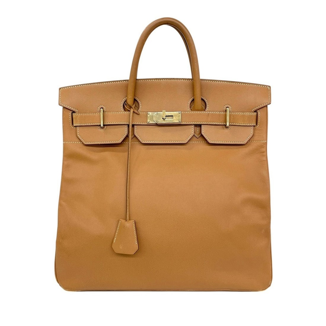 HERMES Vintage Haut à Courroies 40 Courchevel Leather Handbag Business Bag Natural 24205: --- Catalog ---Category: SizeSize (HxWxD): 39.5cm x 38cm x 22.5cm / 15.55'' x 14.96'' x 8.85''Category: DesignType: HandbagColor: BrownGender: WomenMaterial: Courchevel leather Category: GeneralBrand: