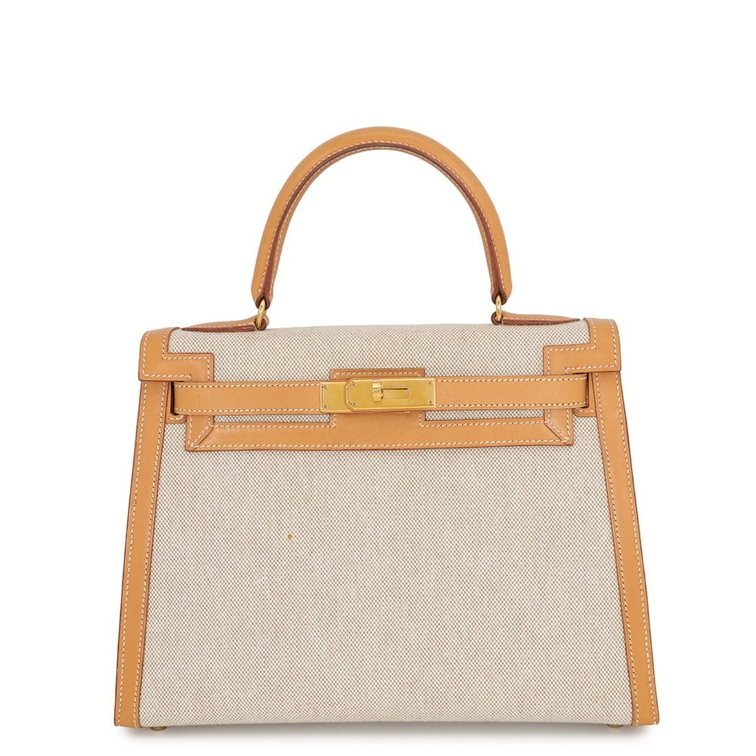 Hermes Kelly 28 Handbag, Natural Toile H Box Calf Leather, with "Z" stamp, 2-way shoulder strap.: --- Catalog ---Category: SizeWeight: 840g / 1.85lb.Size (HxWxD): 20cm x 28cm x 12cm / 7.87'' x 11.02'' x 4.72''Strap Length: 90cm / 35.43''Category: DesignType: HandbagColor: NaturalGender: WomenClosu