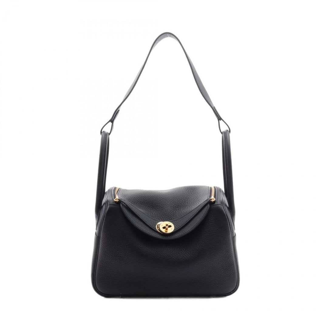 Hermes Lindy 26 Shoulder Bag, Taurillon Clemence, Women's, Black: --- Catalog ---Category: SizeSize (HxWxD): 18cm x 26cm x 12.5cm / 7.08'' x 10.23'' x 4.92''Category: DesignType: Shoulder bagColor: BlackGender: WomenMaterial: Taurillon clemence leather Hardware Colo