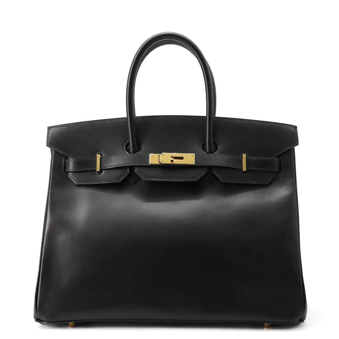Hermes Birkin 35 Black Box Calf ?F Stamp HERMES Handbag: --- Catalog ---Category: SizeSize (HxWxD): 27cm x 35cm x 18.5cm / 10.62'' x 13.77'' x 7.28''Category: DesignType: HandbagColor: BlackGender: WomenMaterial: Box calf leather Hardware Color: GoldCategor