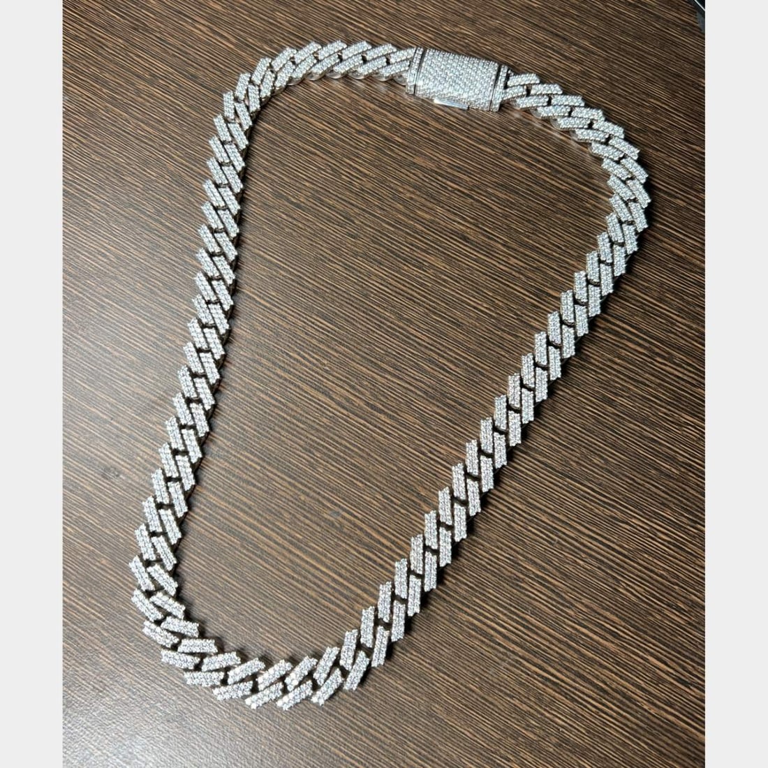 10K White Gold 35.00 Ct. Lab Grown Diamond Necklace: 10K White Gold 35.00 Ct. Lab Grown Diamond NecklaceWeighing 197.0 gramsSet with