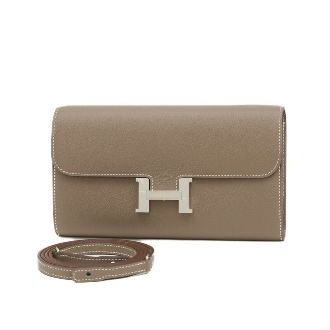 Hermes Constance To-Go Shoulder Bag Evercolor Etoupe B Engraved: --- Catalog ---Category: SizeSize (HxWxD): 12cm x 20.5cm / 4.72'' x 8.07''Category: DesignType: Shoulder bagColor: Etoupe grayGender: WomenMaterial: Evercalf leather Outer Pocket: Coin purse/coin case
