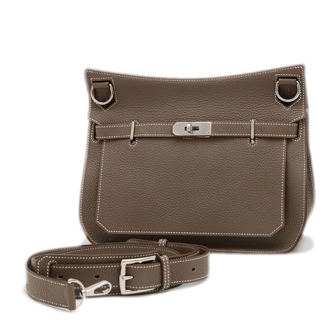 Hermes Gypsiere 28 Shoulder Bag Taurillon Etoupe ?R Stamp: --- Catalog ---Category: SizeSize (HxWxD): 21.5cm x 27cm x 11.5cm / 8.46'' x 10.62'' x 4.52''Category: DesignType: Shoulder bagColor: Etoupe grayGender: Women,MenMaterial: Taurillon clemence leather C