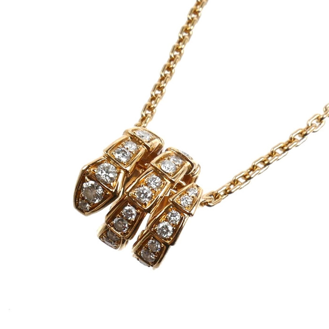 BVLGARI 18KPG Pink Gold Serpenti Viper Necklace 357795 Diamond 13.1g 52 54cm Women's: --- Catalog ---Category: SizePendant Size: 12.5mm x 12mm / 0.49'' x 0.47''Neck Circumference: 52 cm - 54 cm / 20.47'' - 21.25''Category: DesignStone: DiamondGender: WomenMaterial: Pink gold (18K)Neckl