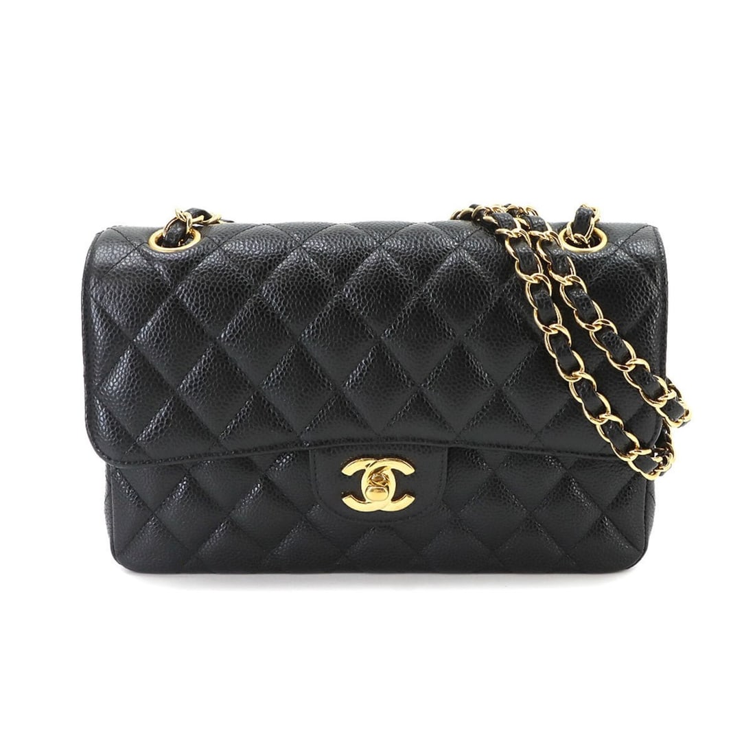 Chanel Matelasse 23 Chain Shoulder Handbag, Caviar Leather, Black, A01113, Gold Hardware (1 of 19)
