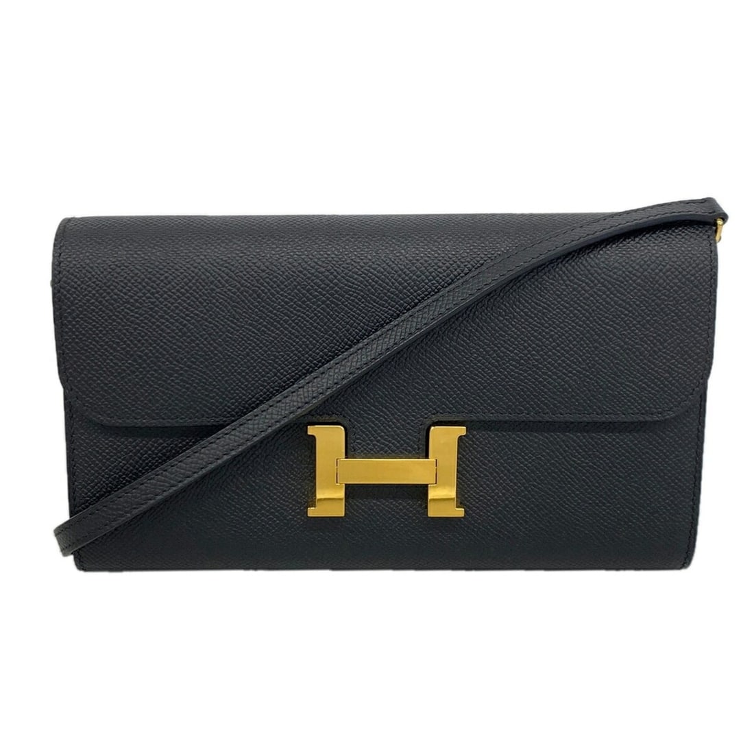 Hermes Constance Tougo Wallet/Shoulder Wallet, Veau Epsom Leather, Black, G Stamp, Women's: --- Catalog ---Category: SizeSize (HxWxD): 12cm x 20.5cm x 3cm / 4.72'' x 8.07'' x 1.18''Category: DesignType: Chain/Shoulder walletColor: BlackGender: WomenMaterial: Leather Leather/Fur Type: Epsom l