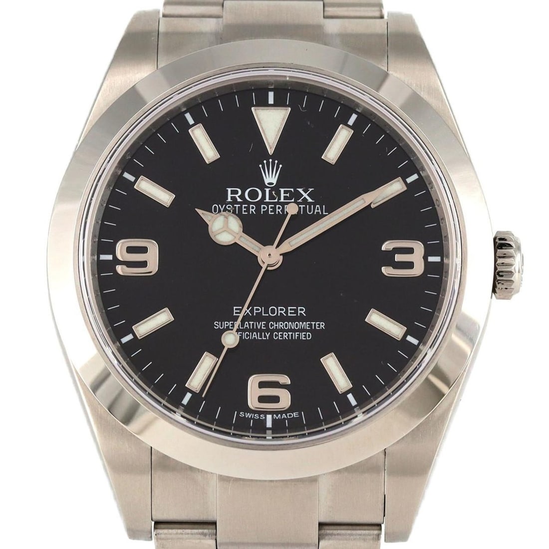 Rolex Explorer I 214270. Stainless steel wristwatch, automatic, random number: --- Catalog ---Category: SizeWrist Size: 18.5cm / 7.28''Case Diameter: 39mm / 1.54''Category: DesignType: WristwatchGender: MenColor (Dial): BlackMaterial (Band): Stainless steelMaterial (Case): Stain