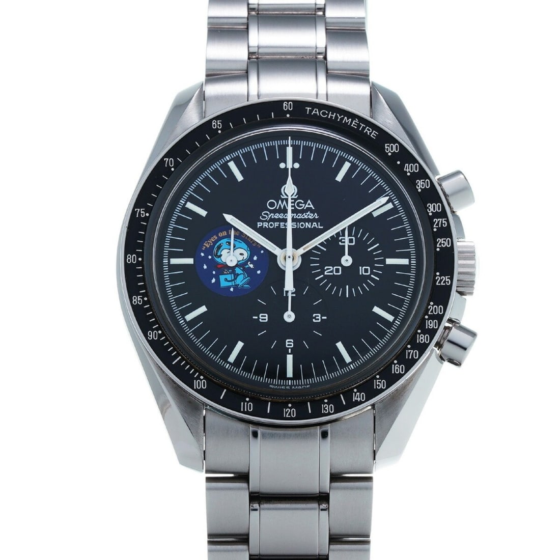 Omega Speedmaster Snoopy Award 5441 Limited Edition 3578.51 Black Men's Watch Manual Winding: --- Catalog ---Category: SizeWrist Size: 16cm / 6.29''Case Diameter: 42mm / 1.65''Case Thickness: 14mm / 0.55''Category: DesignType: WristwatchColor: BlackGender: MenColor (Dial): BlackMaterial