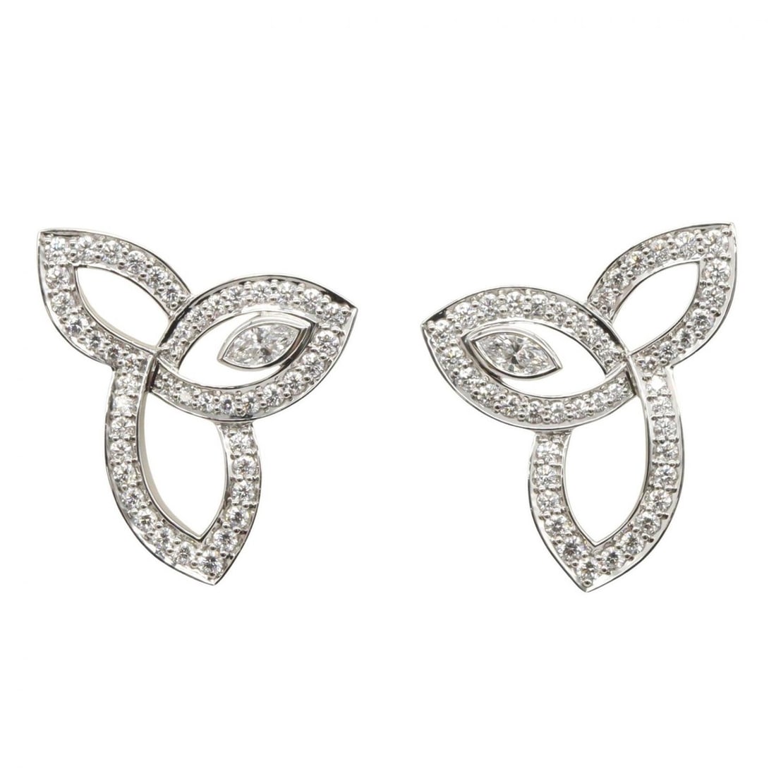 Harry Winston Lily Cluster Earrings, Platinum 950, Diamond, Silver/Clear Tone, EADPMQRFLC: --- Catalog ---Category: SizeSize (HxWxD): 20.00mm x 17.00mm / 0.79'' x 0.67''Category: DesignType: Stud earringsColor: Clear, SilverGender: WomenMaterial: Platinum 950Category: GeneralMPN: EADPMQRFLC