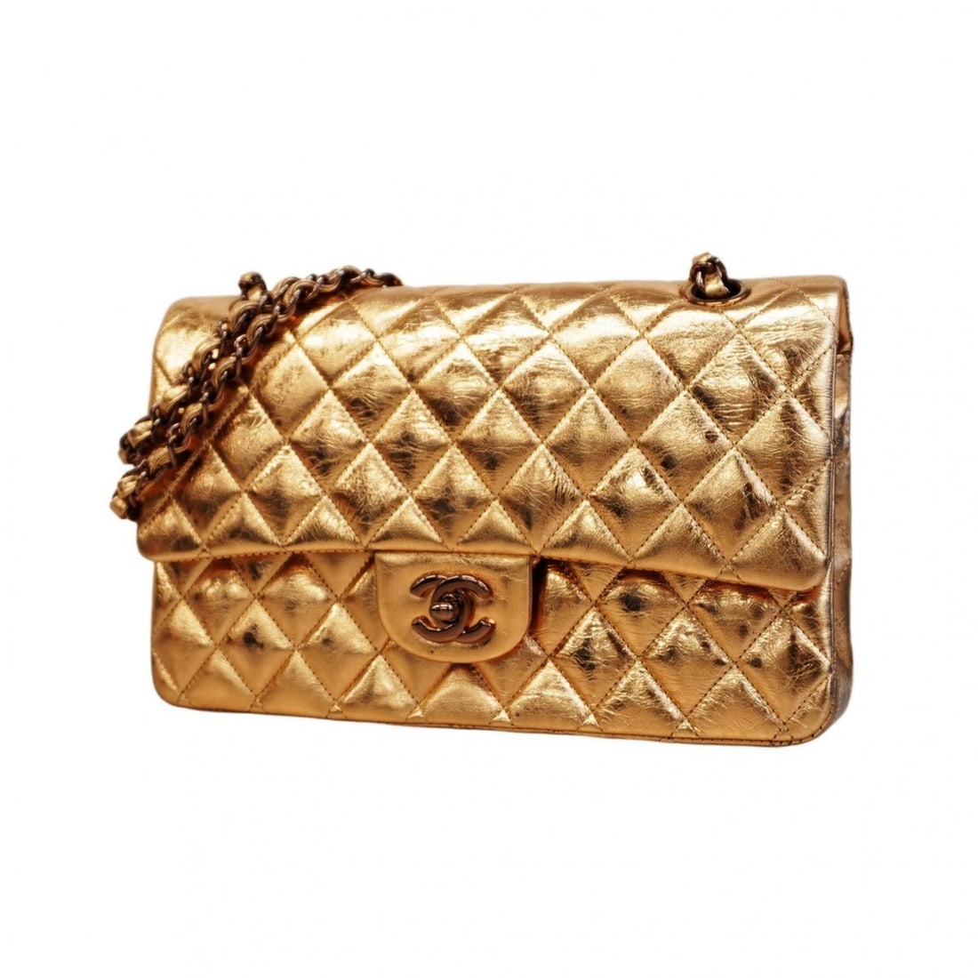 Chanel Shoulder Bag Matelasse W Flap Chain Leather Pink Gold Mobile Art Limited Ladies: --- Catalog ---Category: SizeSize (HxWxD): 16cm x 25cm x 6.5cm / 6.29'' x 9.84'' x 2.55''Category: DesignType: Shoulder bagColor: Pink goldGender: WomenMaterial: Leather Category: GeneralBrand: Chanel