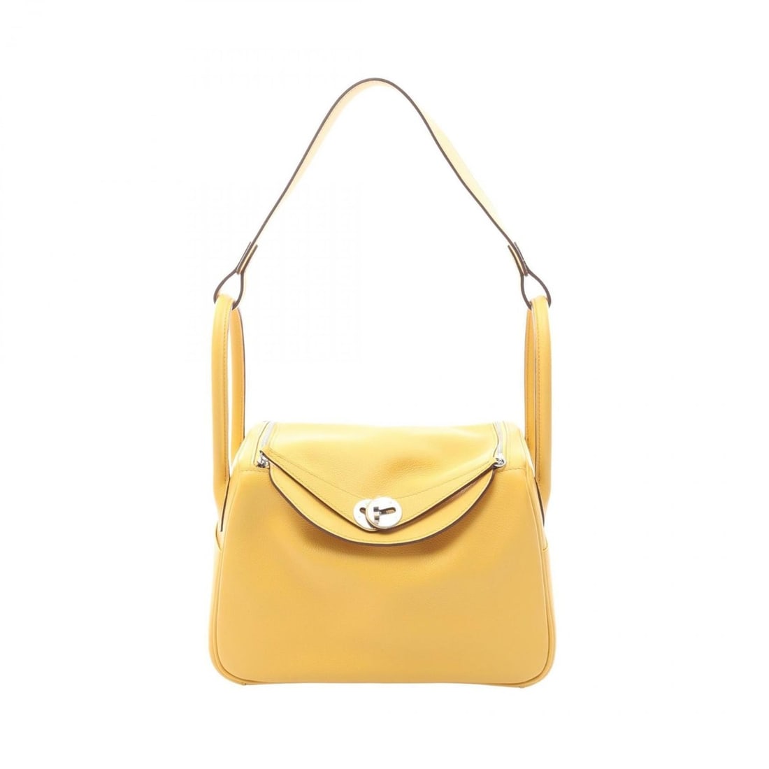 Hermes Hermès Lindy 26 Shoulder Bag, Leather, Evercolor, Women's, Yellow (1 of 16)