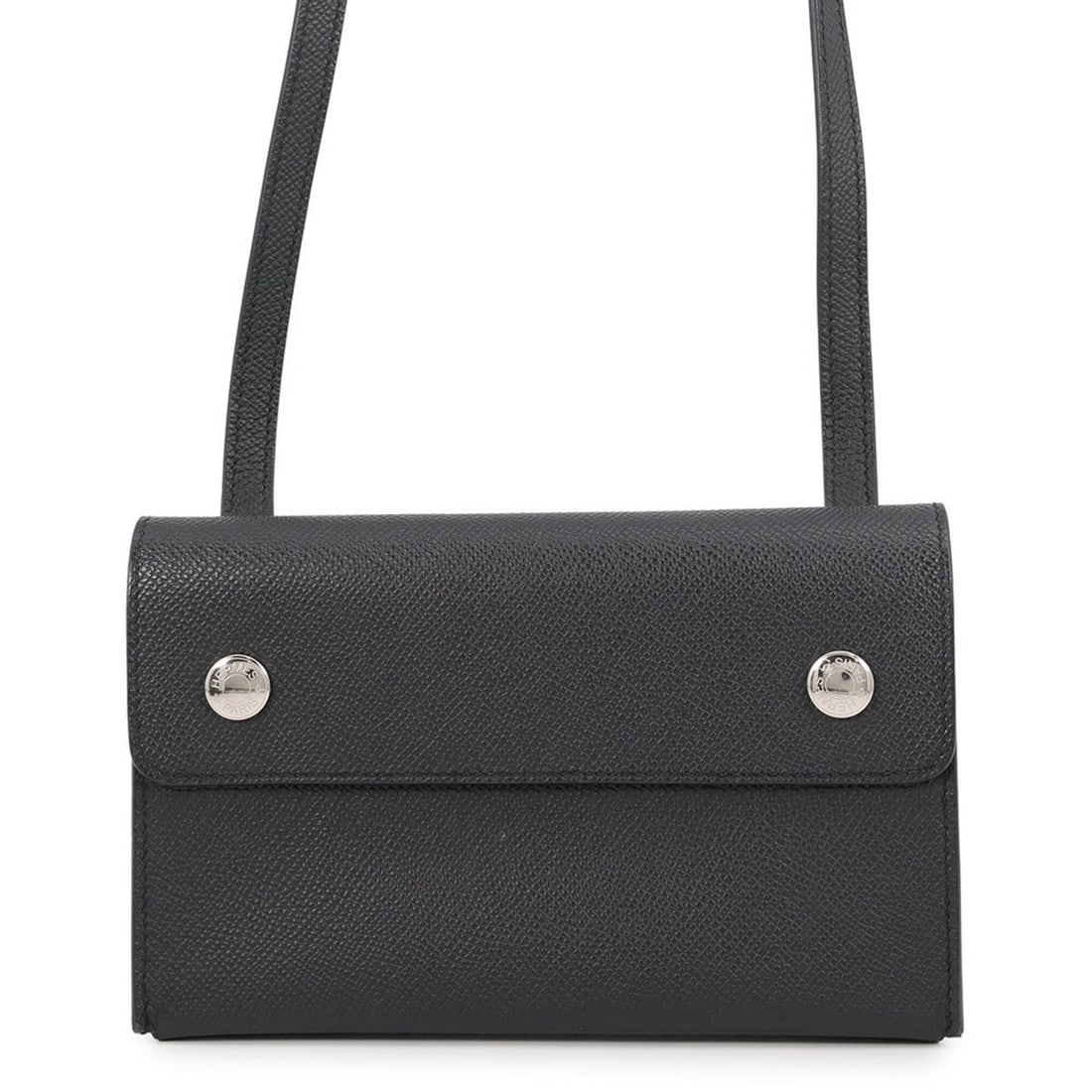 Hermes Shoulder Wallet Nap To Go Black Epsom Leather W Stamp HERMES WALLET (1 of 17)
