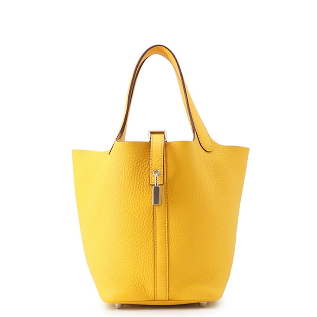 Hermes Picotin Lock PM Handbag, Jaune Ambre, Taurillon Clemence Leather, W Stamp, HERMES, Lock, (1 of 15)