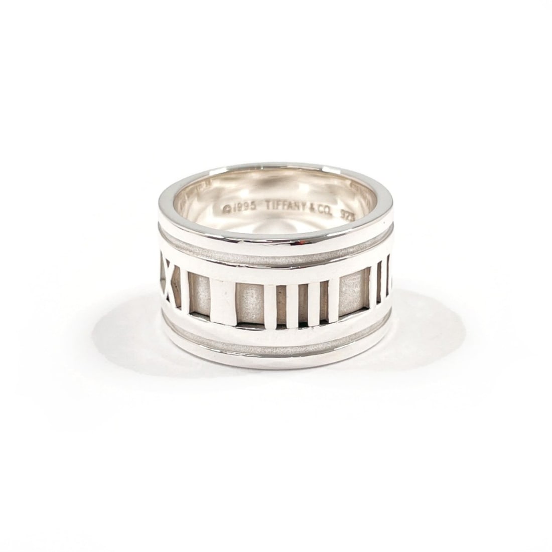 TIFFANY&Co. Tiffany Atlas Ring, Sterling Silver 925, Size 15, Silver, Men's (1 of 9)