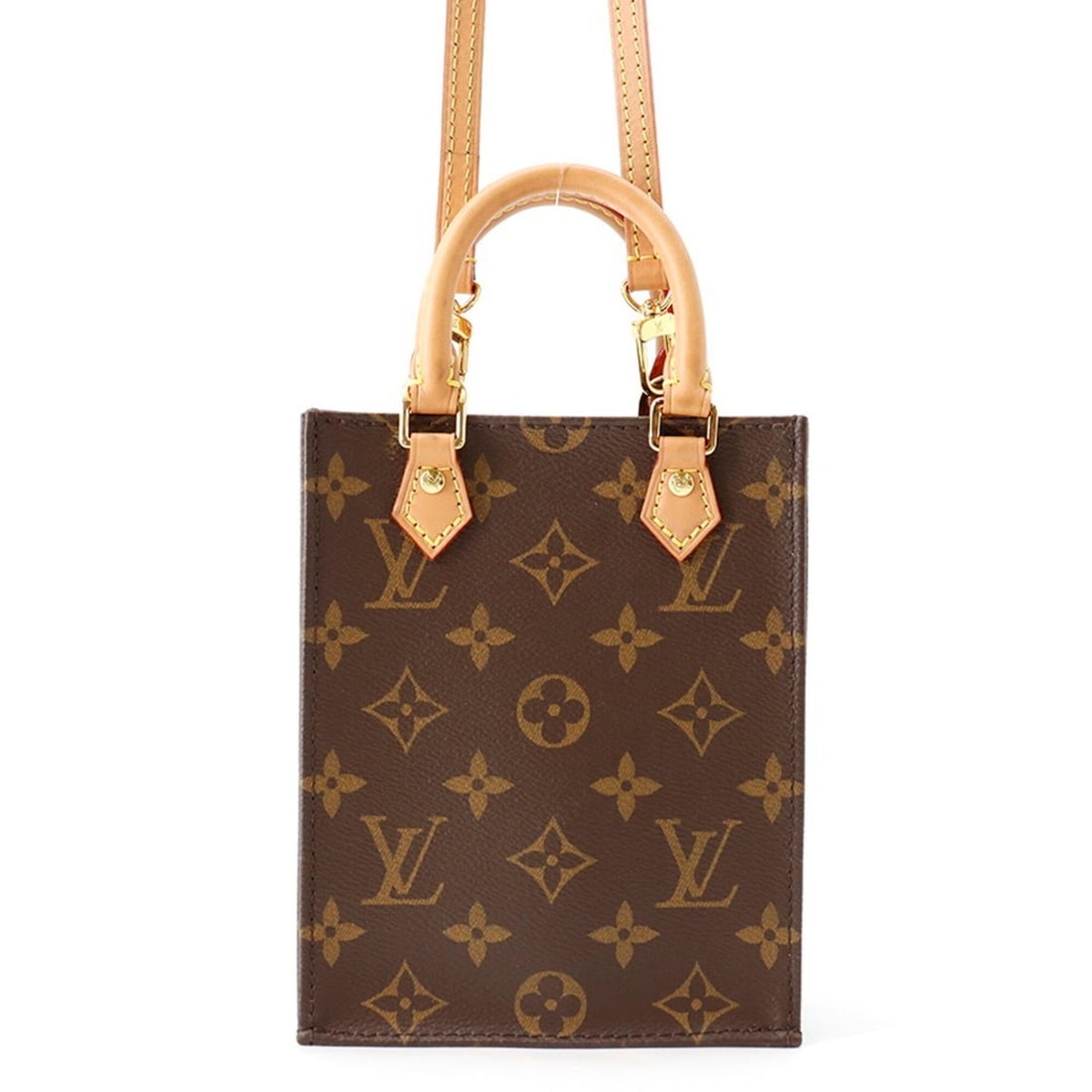 Louis Vuitton Petite Sac Plat Monogram Handbag M81295, 2-way Shoulder Bag, LOUIS VUITTON (1 of 16)