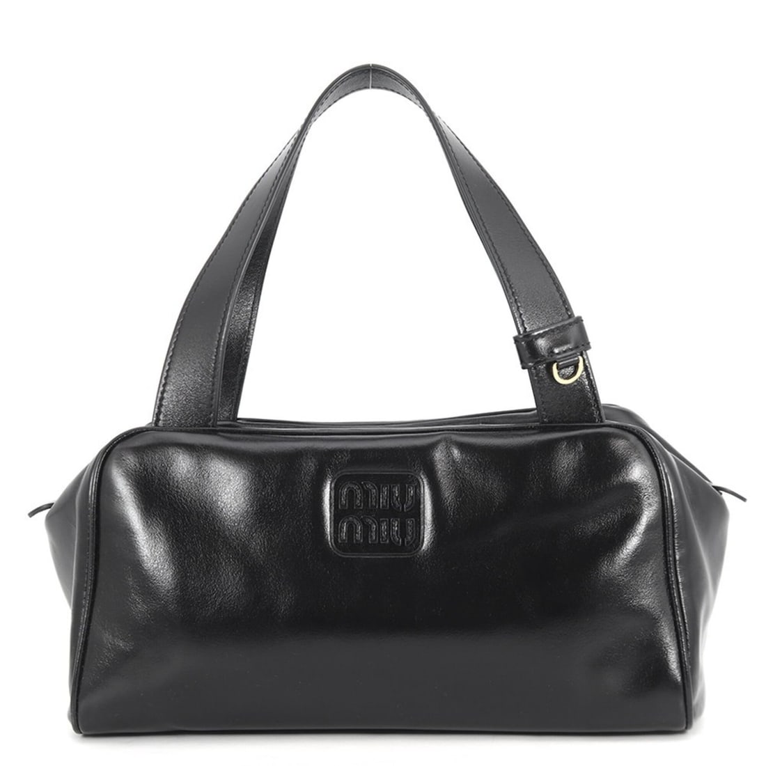 Miu Miu Miu handbag, bowling leather, 5BB182, black, handbag for women,: --- Catalog ---Category: SizeWeight: 460g / 1.01lb.Size (HxWxD): 14.5cm x 29cm x 12.5cm / 5.7'' x 11.41'' x 4.92''Category: DesignType: HandbagColor: BlackGender: WomenClosure: ZipperMaterial: Leather
