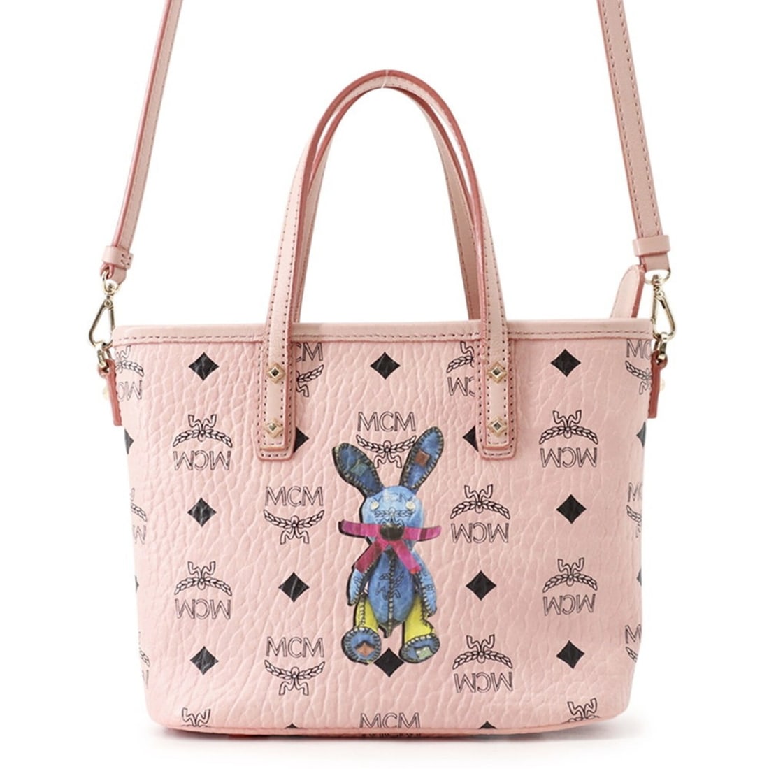 MCM handbag, rabbit print, leather, MWP7SXL45PZ001, 2-way handbag. (1 of 19)