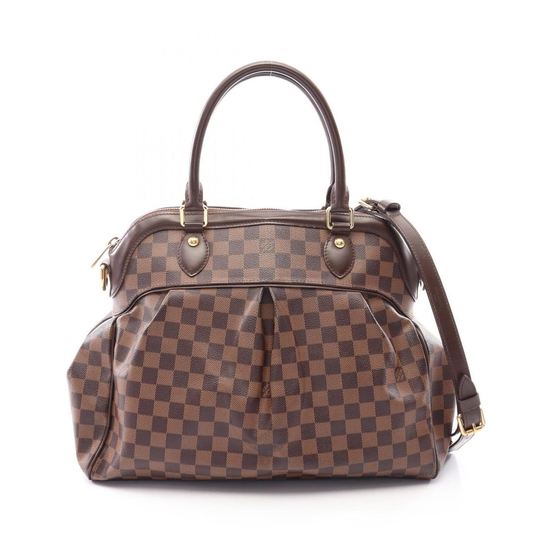Louis Vuitton Trevi GM Damier Ebene 2-Way Handbag, Coated Canvas Leather, Women's, Brown, N51998 (1 of 13)