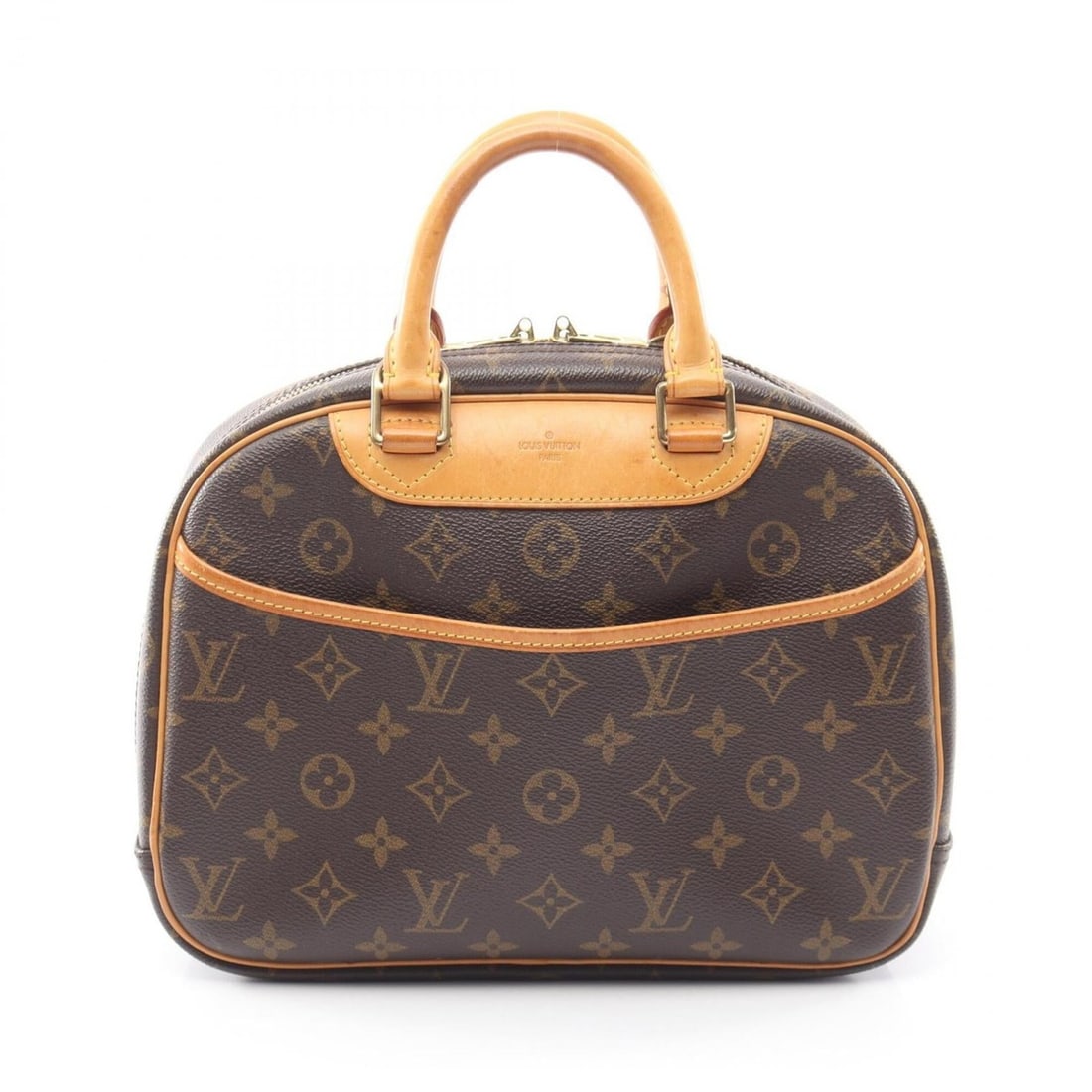 Louis Vuitton Trouville Monogram Handbag, Coated Canvas Leather, Women's, Brown, M42228: --- Catalog ---Category: SizeSize (HxWxD): 21cm x 27cm x 10.5cm / 8.26'' x 10.62'' x 4.13''Category: DesignType: HandbagColor: BrownGender: WomenMaterial: PVC , Leather Category: GeneralMPN: M42228Bra