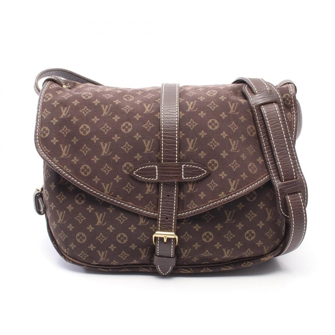 Louis Vuitton Saumur Monogram Mini Lin Ebene Shoulder Bag Handbag Canvas Leather Women's Brown: --- Catalog ---Category: SizeSize (HxWxD): 21cm x 28cm x 6cm / 8.26'' x 11.02'' x 2.36''Category: DesignType: Handbag, Shoulder bagColor: BrownGender: WomenMaterial: Canvas , Leather Category: General
