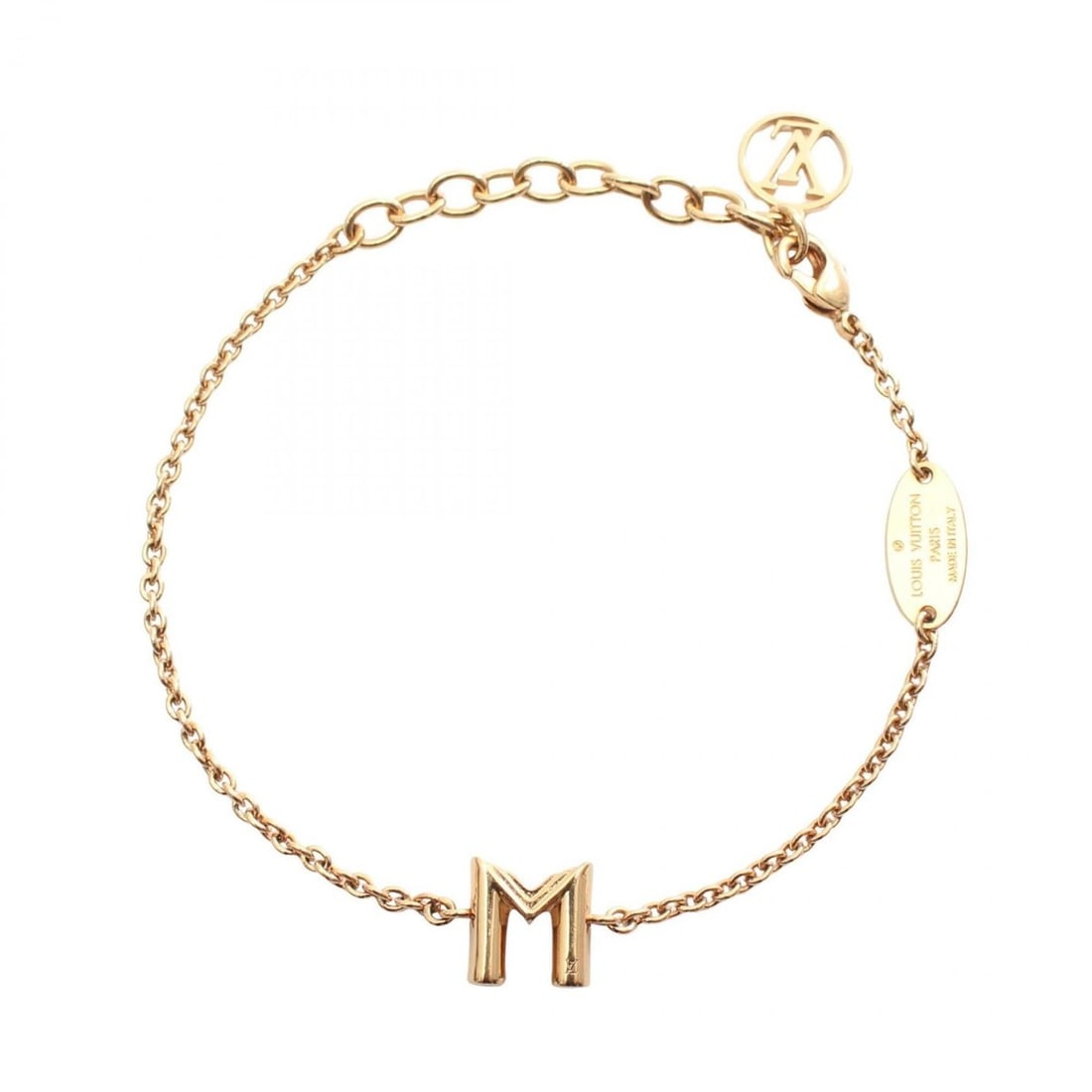 Louis Vuitton LV&ME M Bracelet Accessory GP (Gold Plated) Women's Gold Tone M67170: --- Catalog ---Category: SizeLength: 18cm / 7.08''Category: DesignType: Charm braceletColor: GoldGender: WomenMaterial: Gold platingCategory: GeneralMPN: M67170Brand: Louis Vuitton--- Item List ---Sec