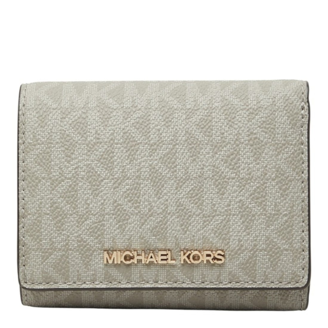 Michael Kors MK Signature Compact Wallet Medium Tri-fold Grey Leather Women's: --- Catalog ---Category: SizeSize (HxWxD): 10.5cm x 8.5cm x 4cm / 4.13'' x 3.34'' x 1.57''Category: DesignType: Wallet (tri-fold)Color: GrayGender: WomenMaterial: PVC , Leather Category: GeneralBrand: