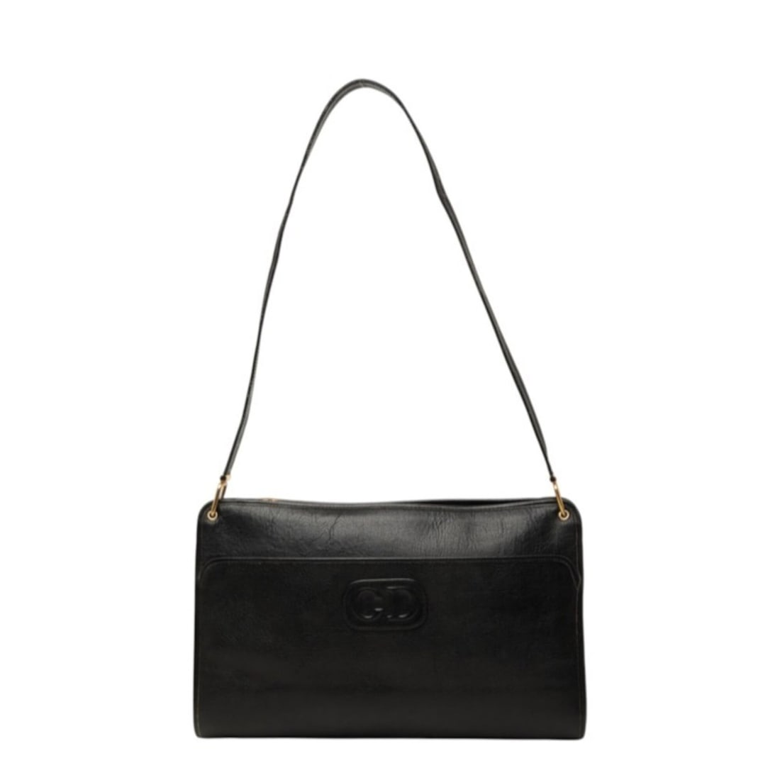 Christian Dior Dior CD Logo One-Shoulder Bag Handbag Black Leather Women's: --- Catalog ---Category: SizeSize (HxWxD): 20cm x 32cm x 5.5cm / 7.87'' x 12.59'' x 2.16''Category: DesignType: Handbag, Shoulder bagColor: BlackGender: WomenMaterial: Leather Category: GeneralBrand: 