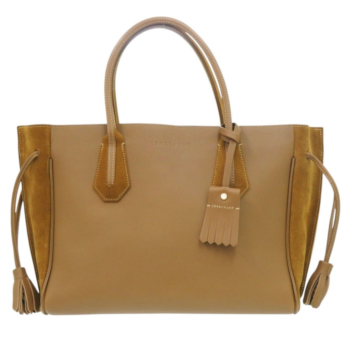 Longchamp Penelope Fantasy Velvet Leather Brown Tote Bag (0630): --- Catalog ---Category: SizeSize (HxWxD): 26.5cm x 35cm x 14cm / 10.43'' x 13.77'' x 5.51''Handle Length: 40cm / 15.74''Category: DesignType: Tote bagColor: BrownGender: WomenClosure: ZipperMaterial: