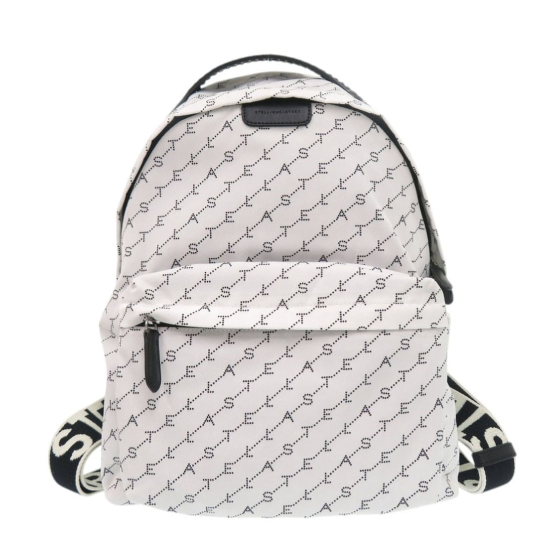 Stella McCartney 570174W8538 All-over print logo nylon backpack in white and black. (0959 McCartney) (1 of 18)