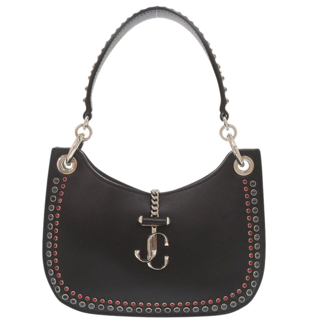 Jimmy Choo Varenne Hobo Leather One-Shoulder Bag, Black, 0413: --- Catalog ---Category: SizeSize (HxWxD): 18cm x 25cm x 5cm / 7.08'' x 9.84'' x 1.96''Category: DesignType: Shoulder bagColor: BlackGender: WomenMaterial: Leather Category: GeneralBrand: Jimmy ChooCo