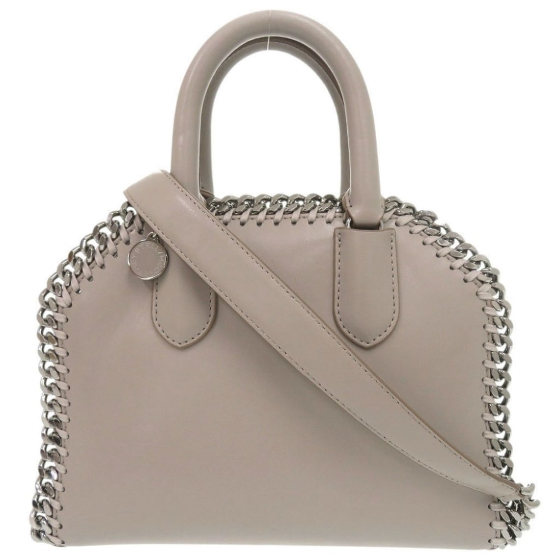 Stella McCartney Falabella Box Bag, Gray, 2-Way Handbag/Shoulder Chain Shoulder 0299: --- Catalog ---Category: SizeSize (HxWxD): 18cm x 25cm x 11cm / 7.08'' x 9.84'' x 4.33''Category: DesignType: Handbag, Shoulder bagColor: GrayGender: WomenMaterial: Polyester , Elastane Category: Gene