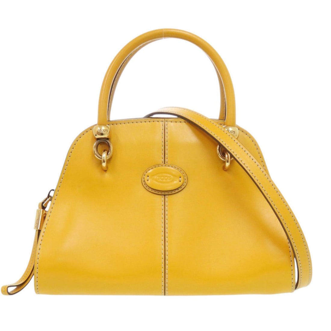 Tod's 2-Way Sera Leather Yellow Handbag 1411TOD’S: --- Catalog ---Category: SizeSize (HxWxD): 16cm x 23cm x 14cm / 6.29'' x 9.05'' x 5.51''Category: DesignType: HandbagColor: YellowGender: WomenMaterial: Leather Category: GeneralBrand: Tod'sCountry of