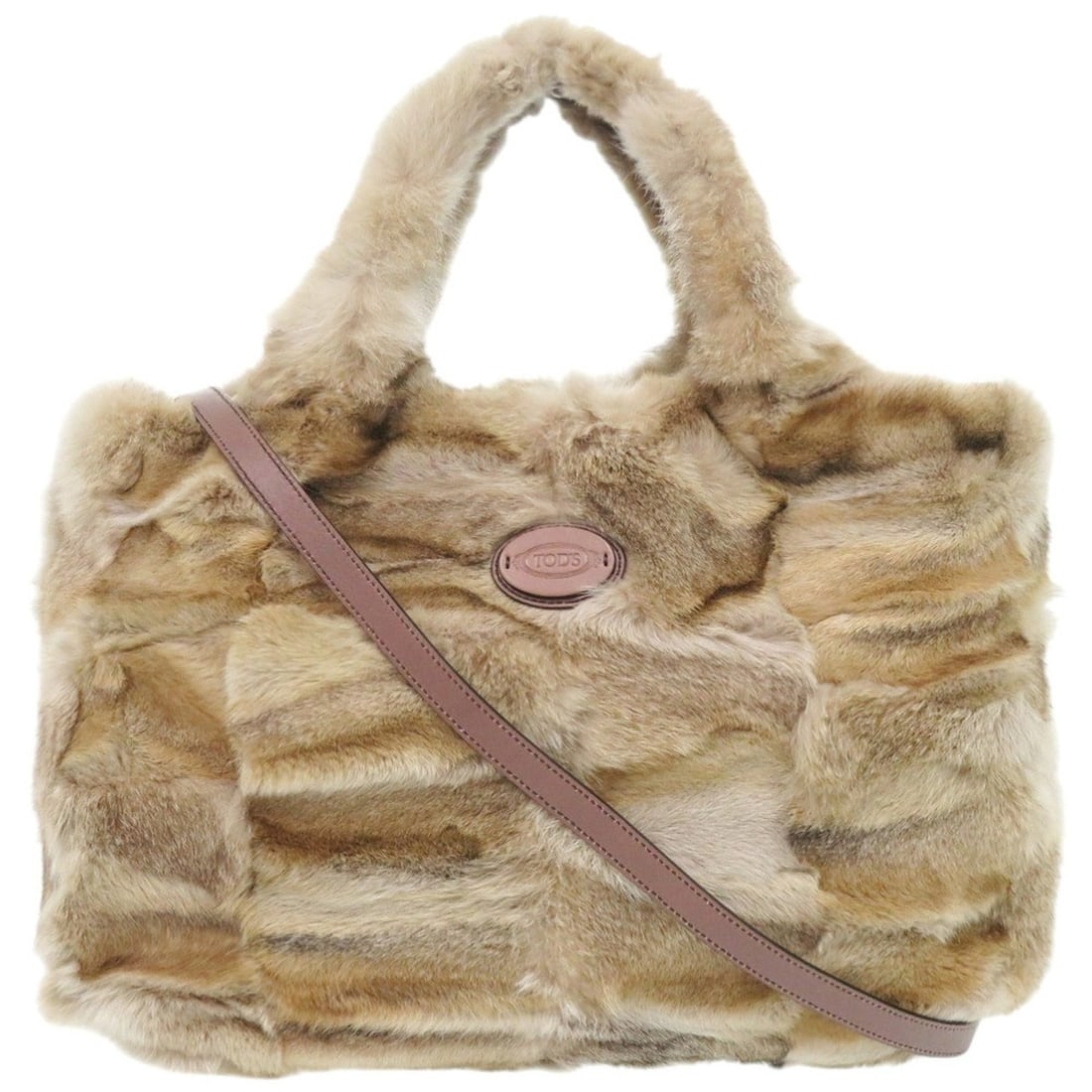 Tod's 2-Way Fox Fur Leather Brown Handbag 1281TOD’S: --- Catalog ---Category: SizeSize (HxWxD): 25cm x 35cm x 12cm / 9.84'' x 13.77'' x 4.72''Category: DesignType: HandbagColor: BrownGender: WomenMaterial: Fur , Leather Leather/Fur Type: Fox furCategory