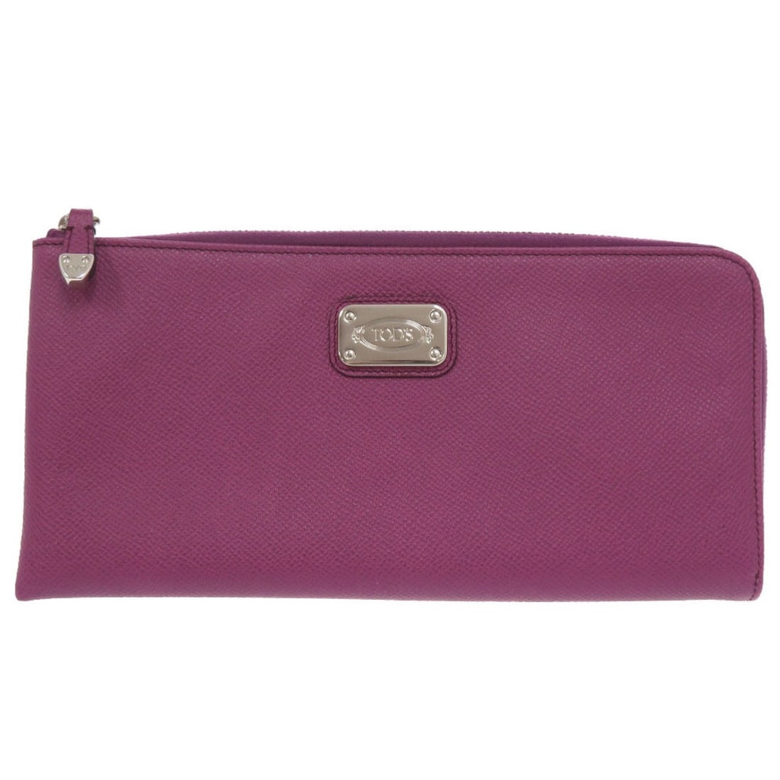 Tod's Logo L-shaped Zipper Leather Long Wallet Purple 1706TOD’S: --- Catalog ---Category: SizeSize (HxWxD): 11.5cm x 23.5cm x 2cm / 4.52'' x 9.25'' x 0.78''Category: DesignType: Long wallet (bi-fold)Color: PurpleGender: WomenMaterial: Leather Category: GeneralBrand