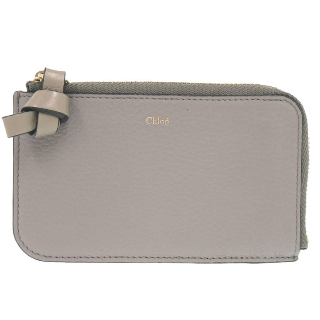 Chloé Chloe Fragment Case, Leather, Gray, Business Card Holder/Card Wallet/Coin Purse 0400Chloe (1 of 16)