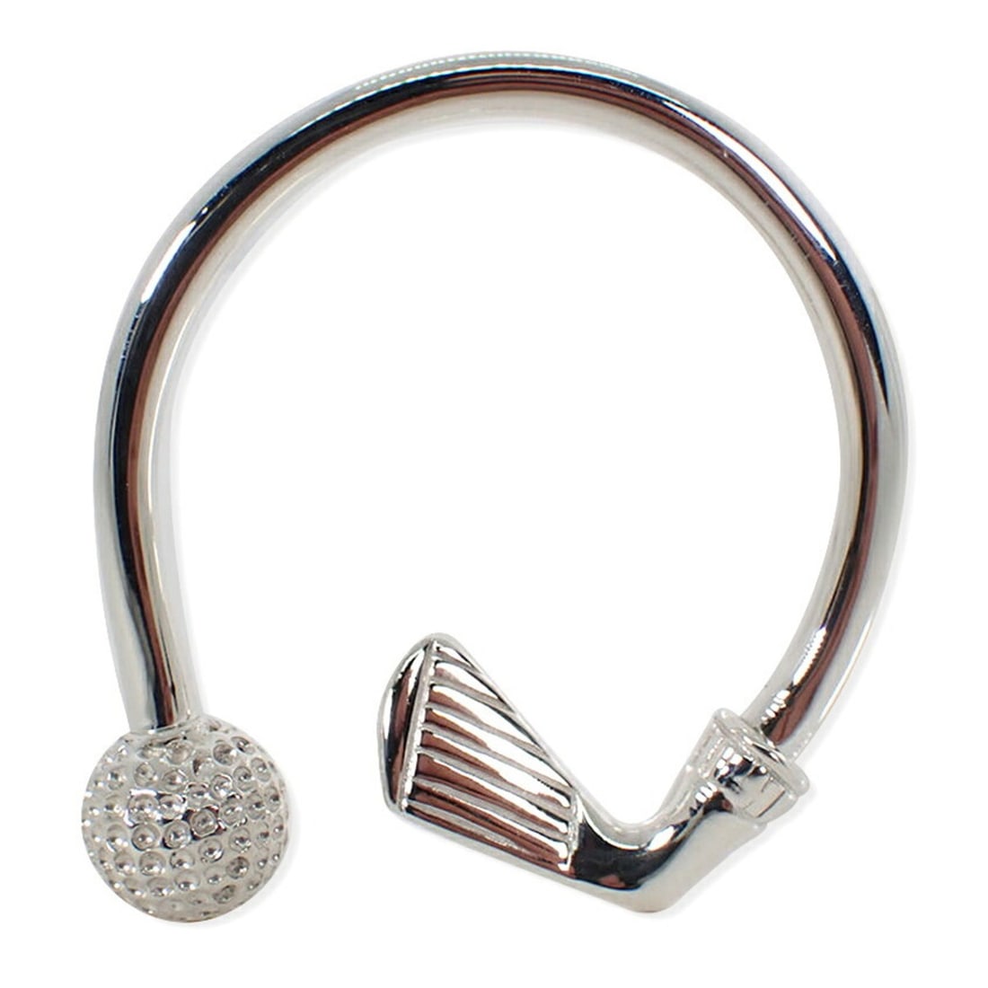 TIFFANY & Co. 925 Golf Keyring: --- Catalog ---Category: SizeSize (HxWxD): 3.71cm x 3.28cm / 1.46'' x 1.29''Category: DesignType: KeyringGender: WomenMaterial: Sterling silver 925Category: GeneralBrand: Tiffany--- Item List ---Secti